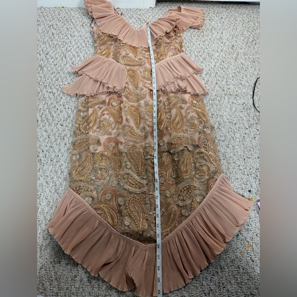 Alice McCall metallic paisley ruffle dress size 8 - Picture 7 of 7